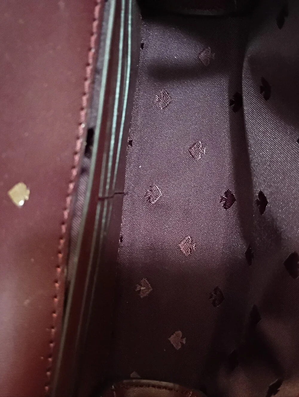 Kate Spade, EUC, Women's, Pebbled Leather Crossbody Bag, Color Burgundy,